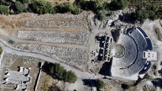 Tlos Antik Kenti’nde stadyum ile çevresindeki dükkanlar restore ediliyor